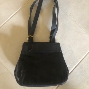 Black leather Coach purse